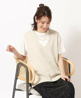 【2点セット】ポコポコVネックベスト+Tシャツ